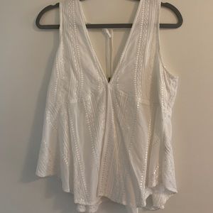 White Free People tank